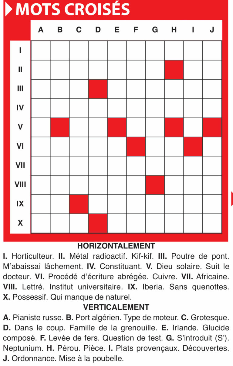 Mots croisés